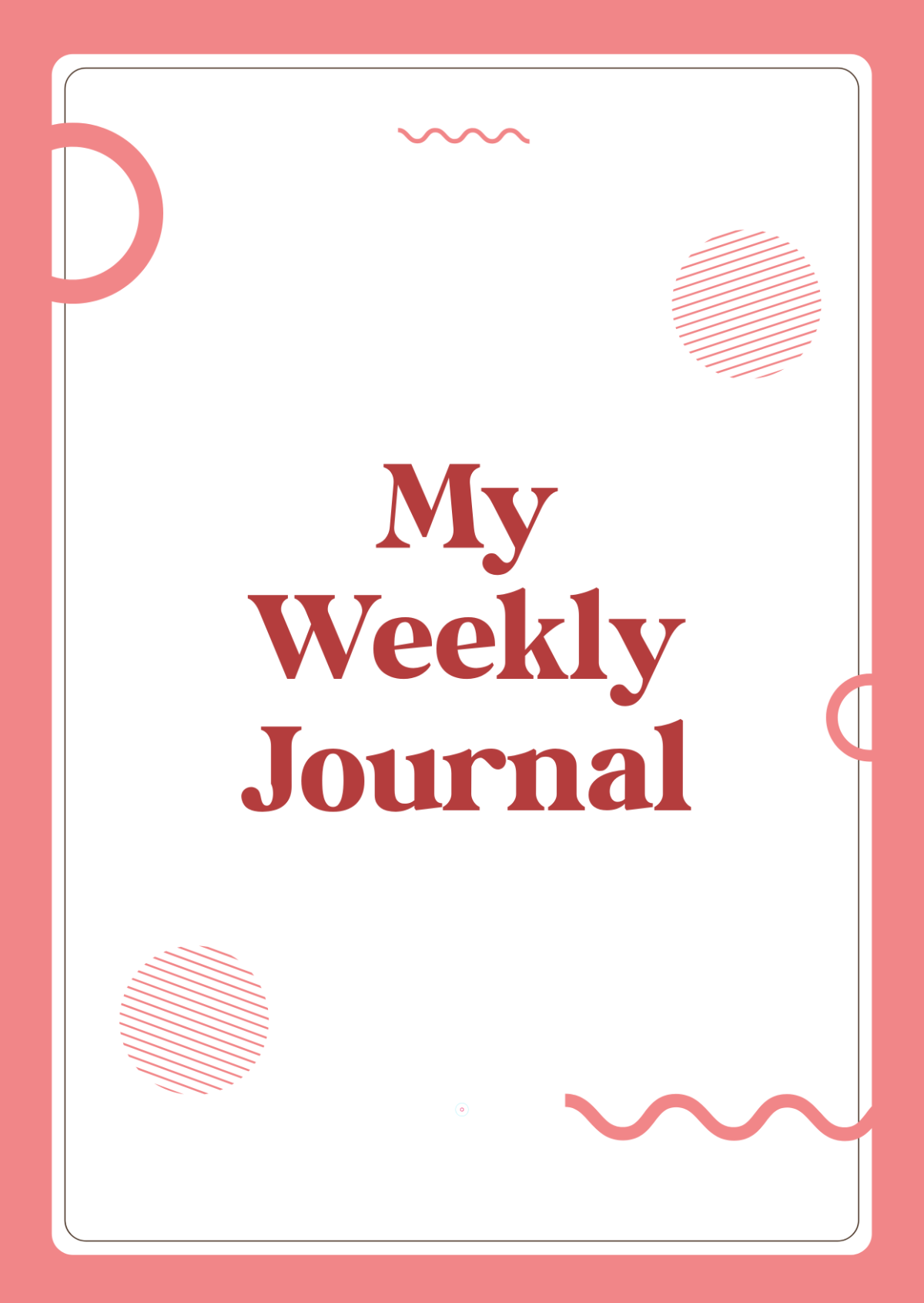 Free Weekly Journal Template to Edit Online
