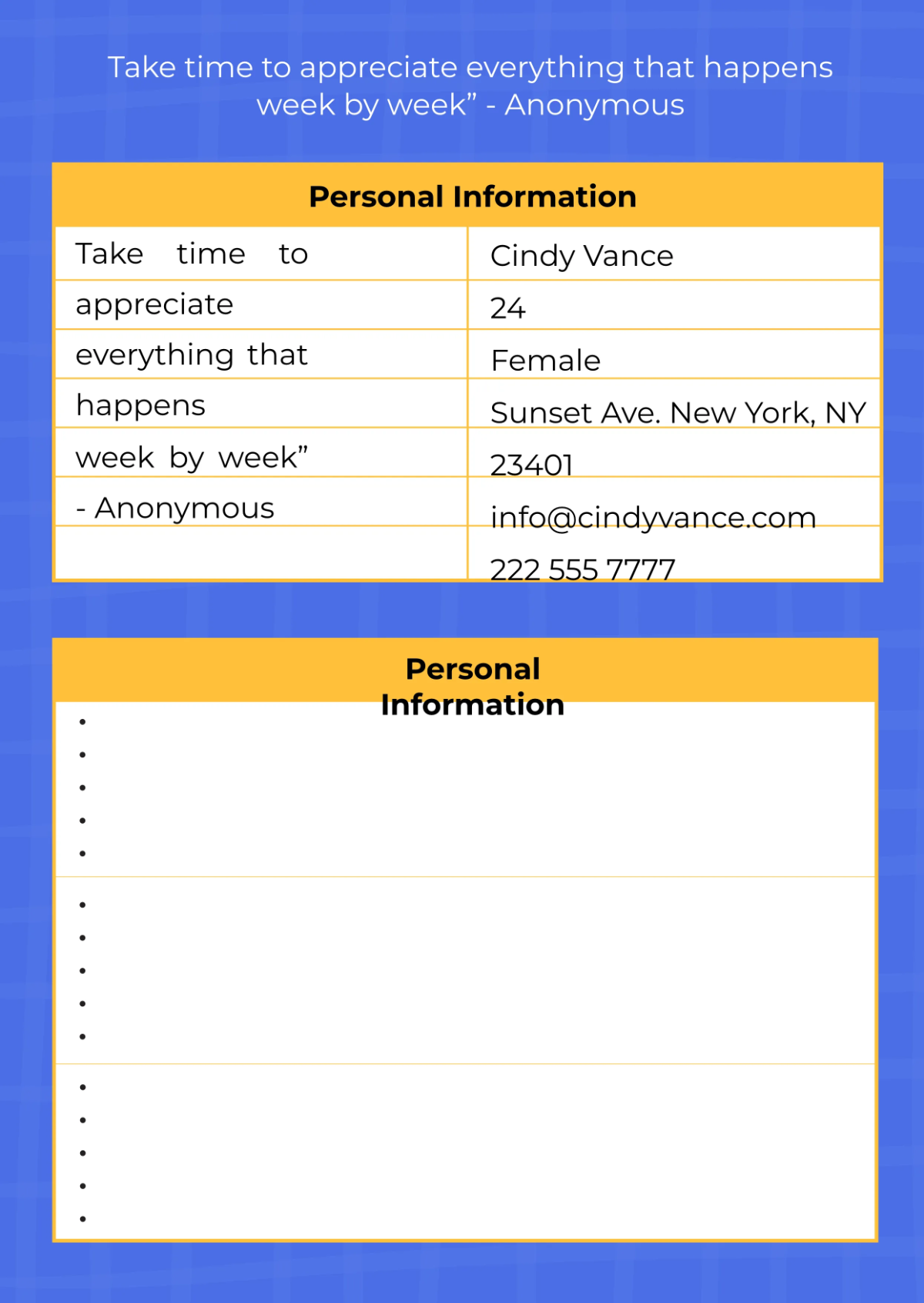 Free Bullet Journal Template to Edit Online