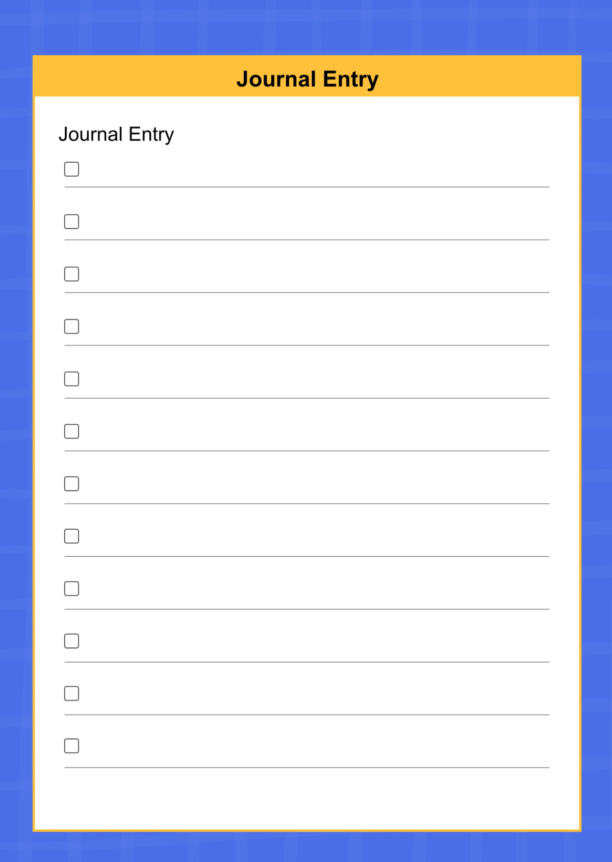 Free Bullet Journal Template to Edit Online