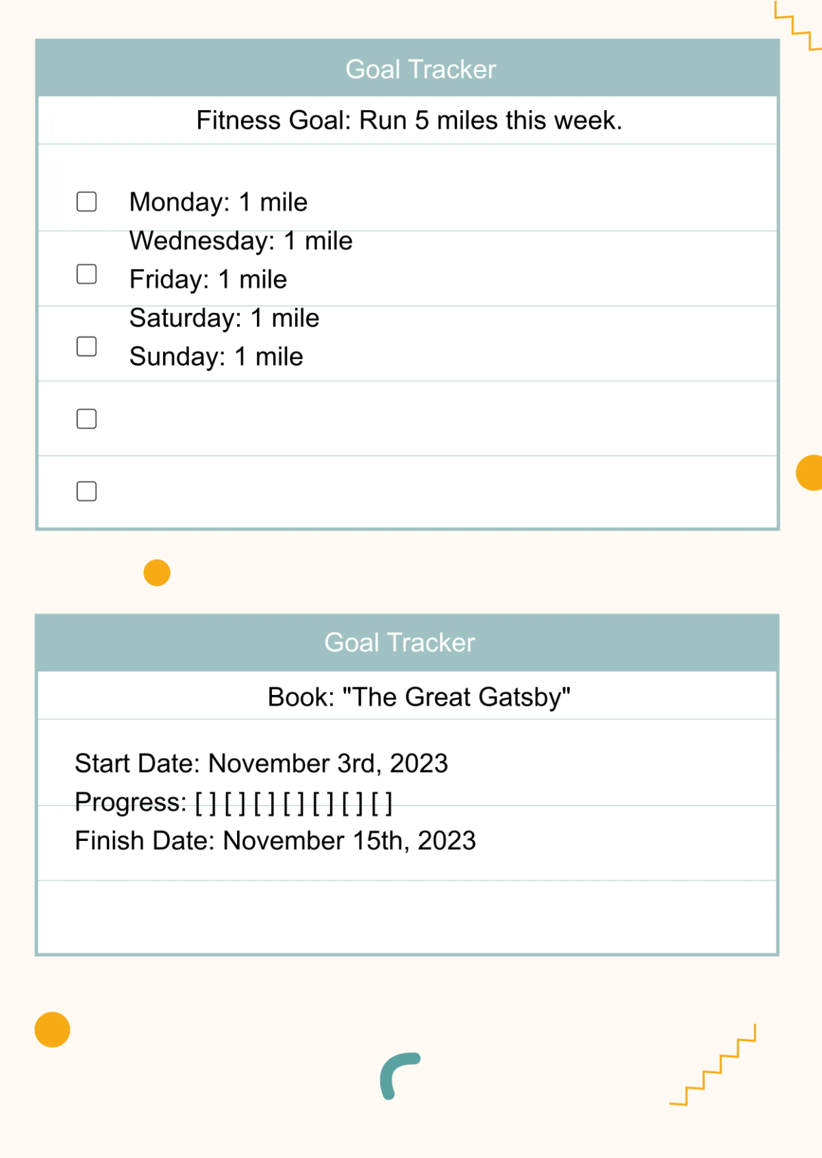 Free Tracker Journal Template to Edit Online
