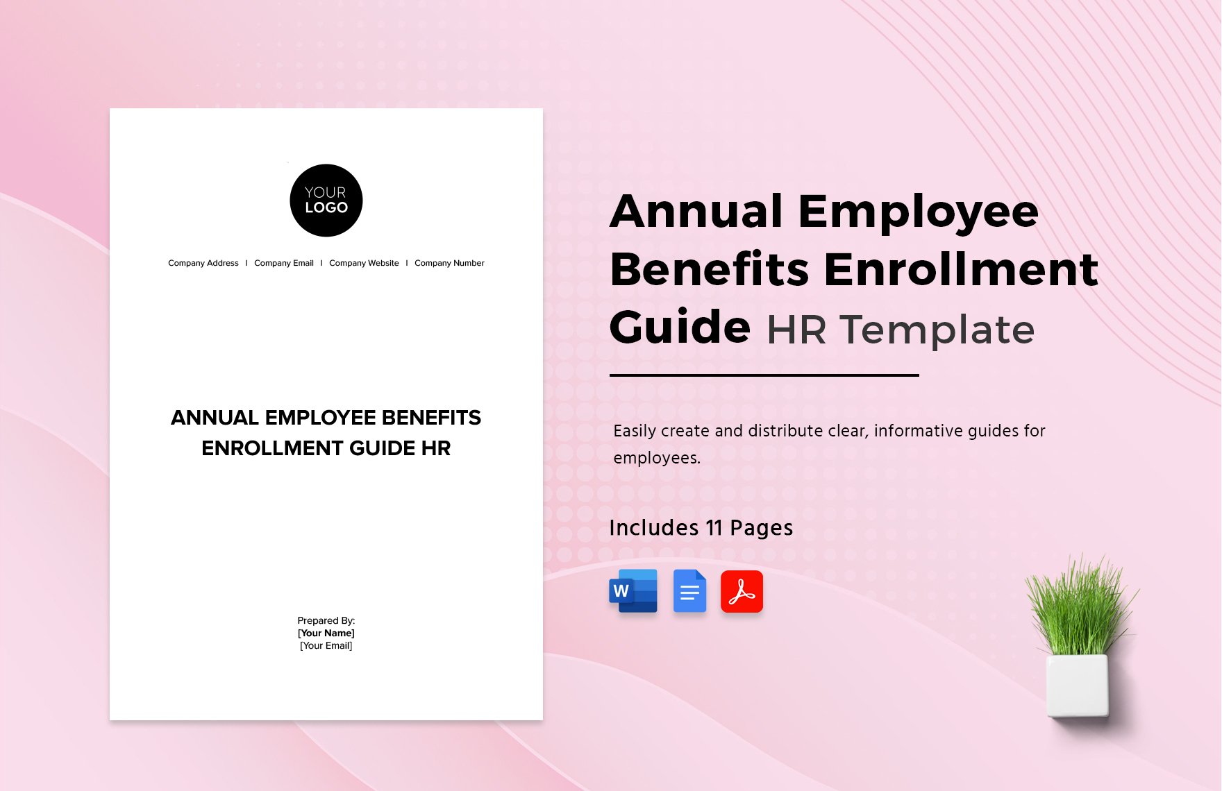 Annual Employee Benefits Enrollment Guide HR Template
