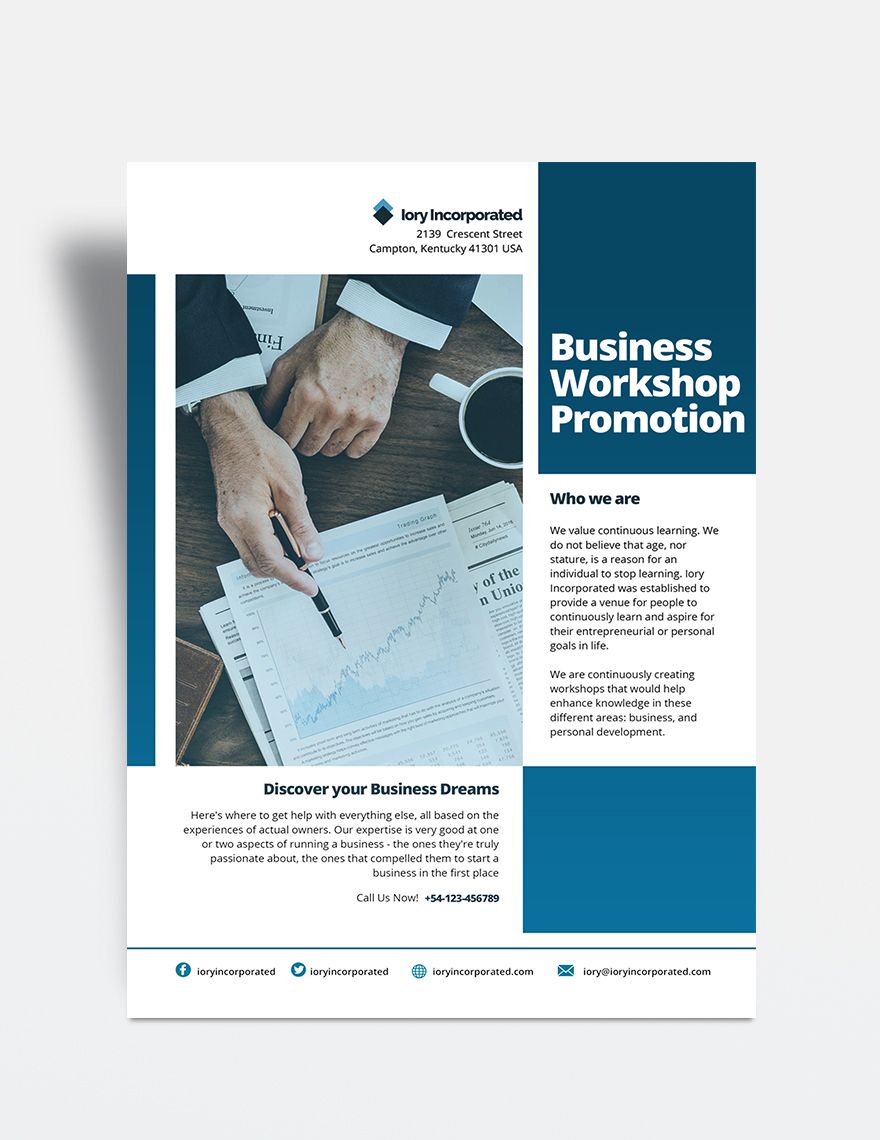 Business Workshop Promotion Flyer Template