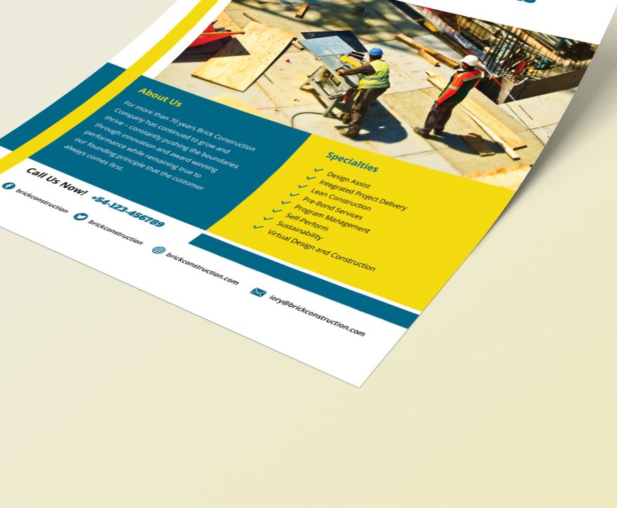 Commercial Construction Flyer Template