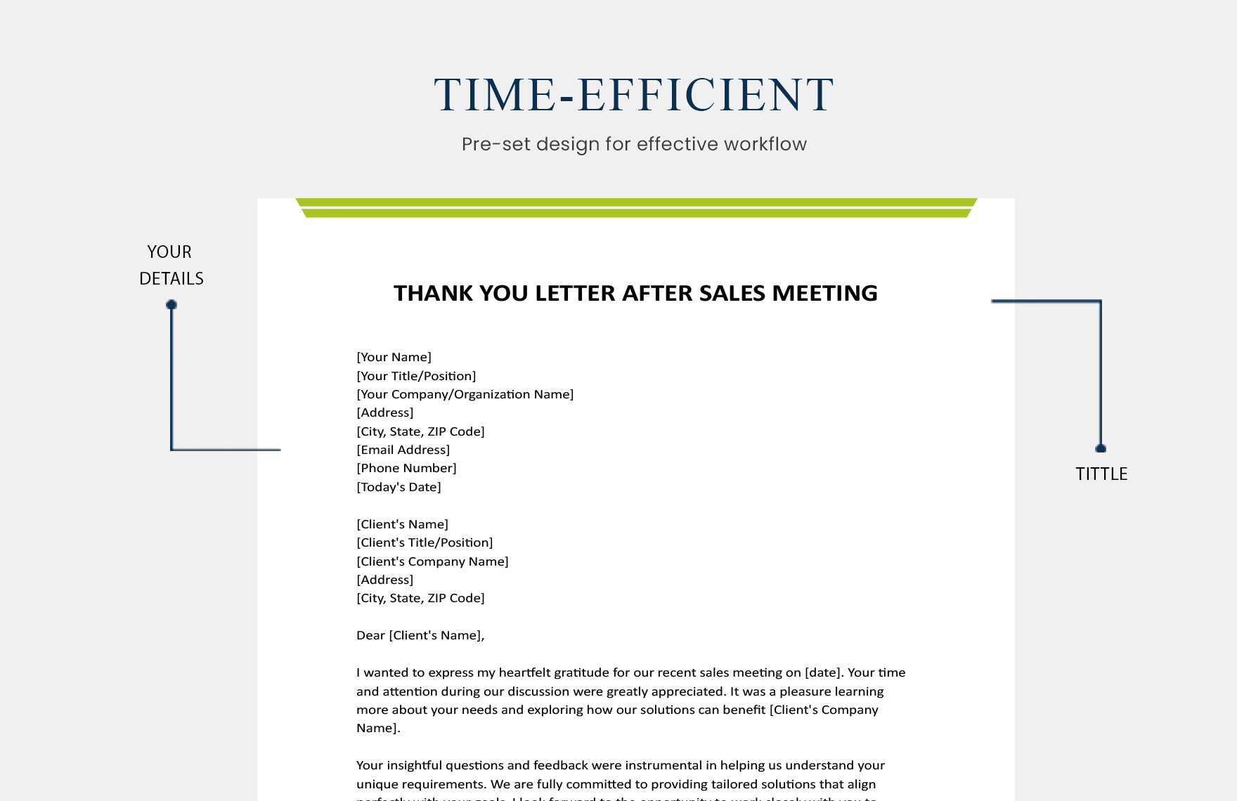 Thank You Letter After Sales Meeting
