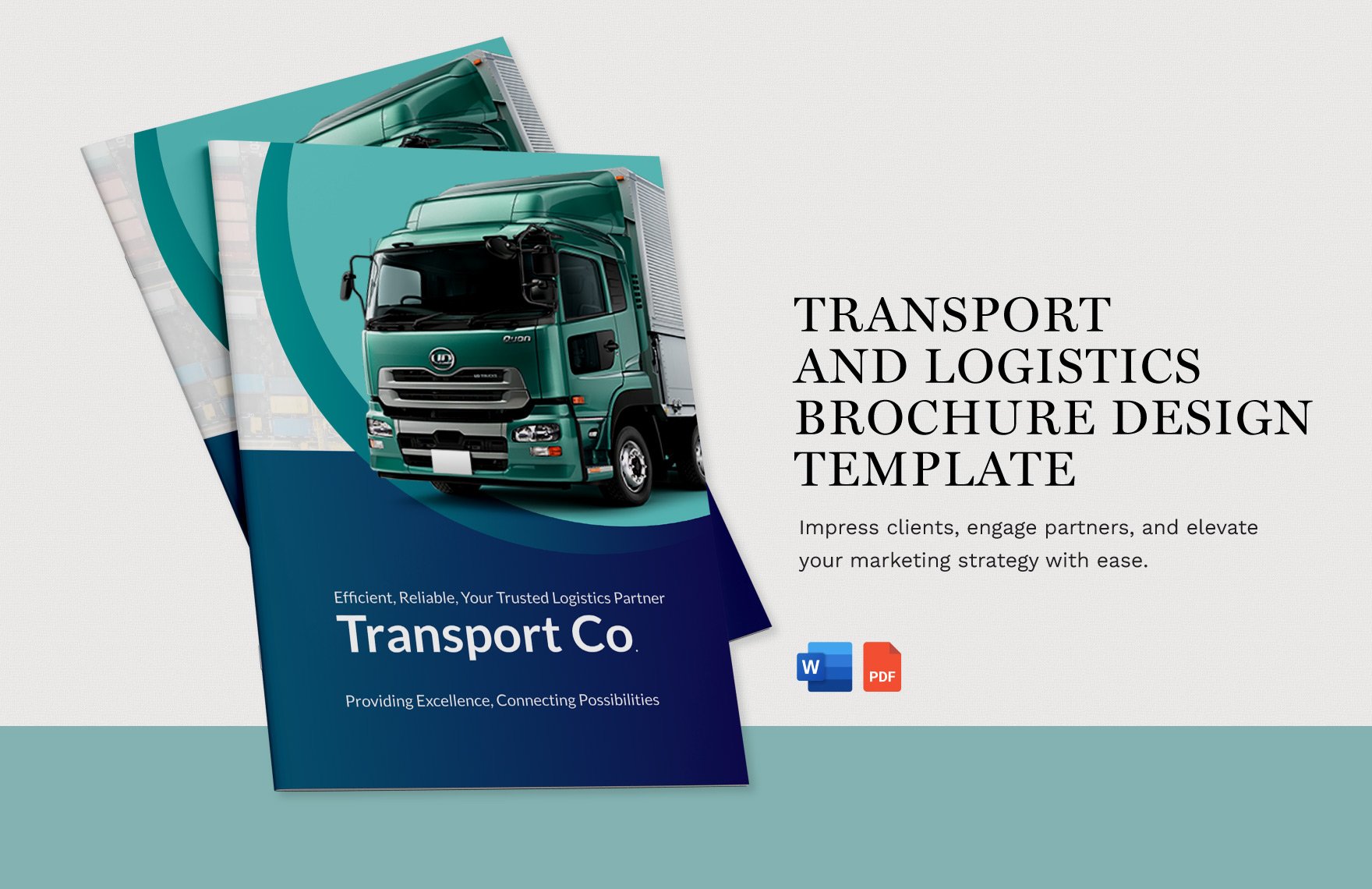 Transport and Logistics Brochure Design Template