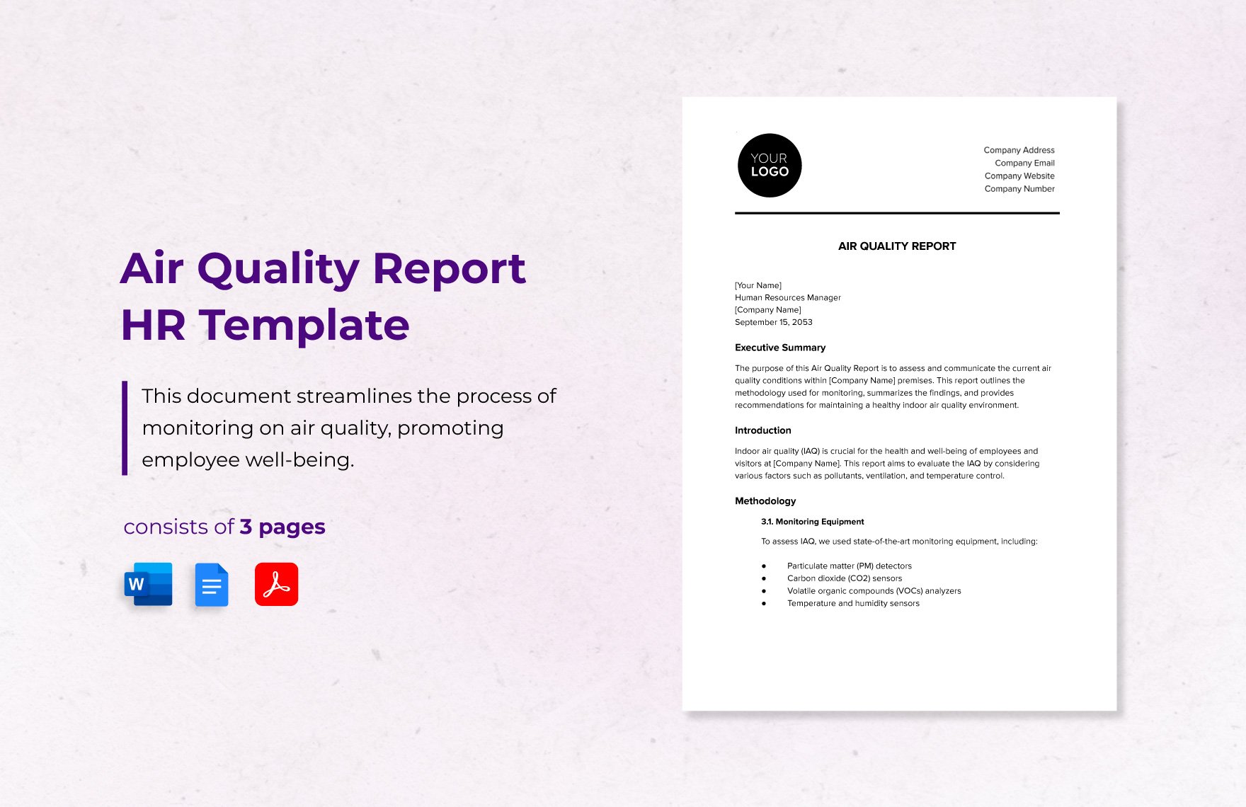 Air Quality Report HR Template