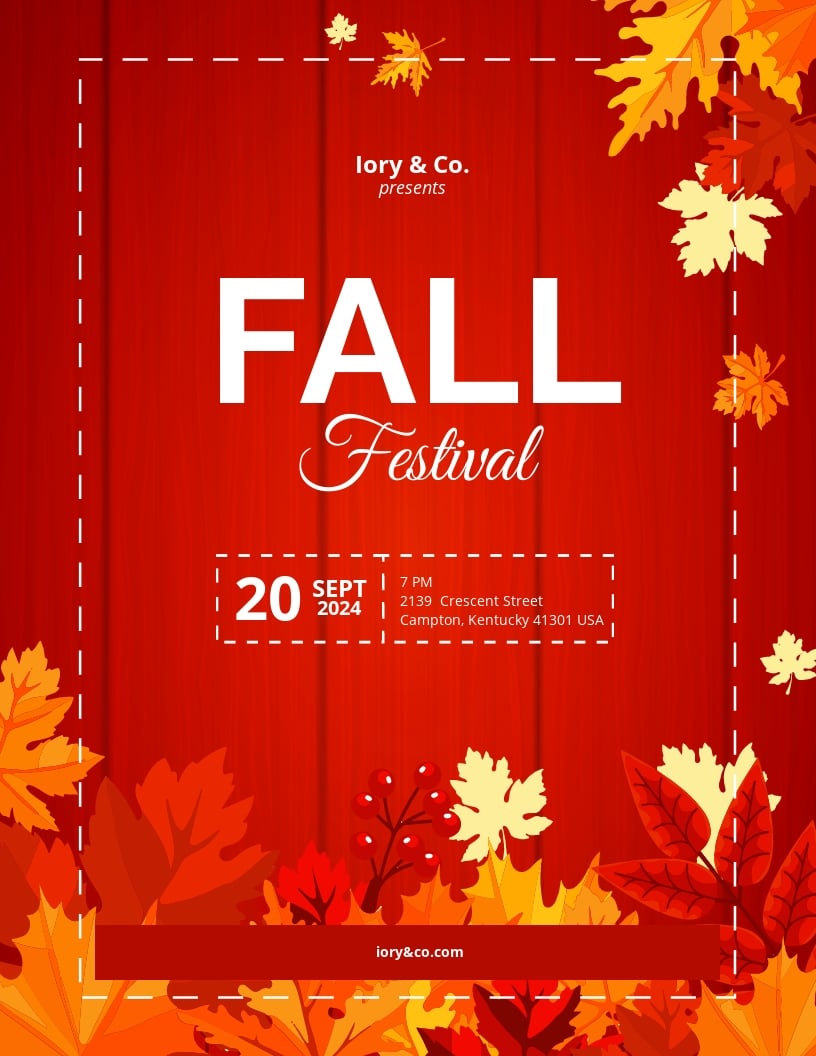 Fall Festival Flyer Template Google Docs, Illustrator, InDesign, Word