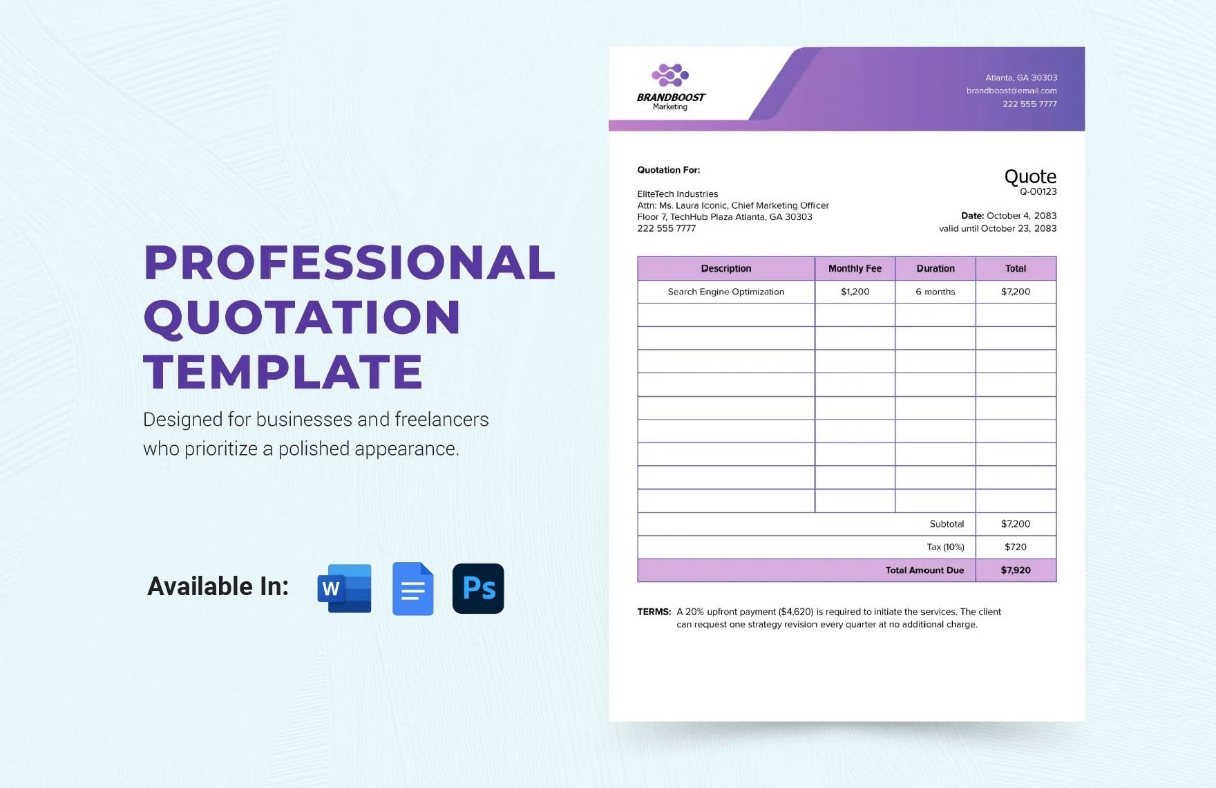 Professional Quotation Template