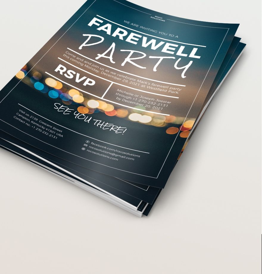 Farewell Party Flyer Template
