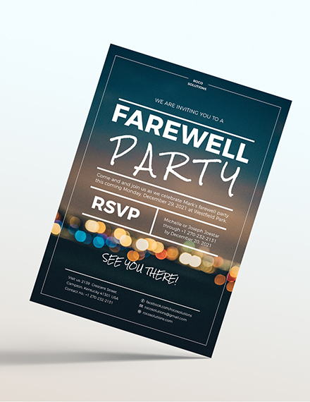 Printable Farewell Flyer