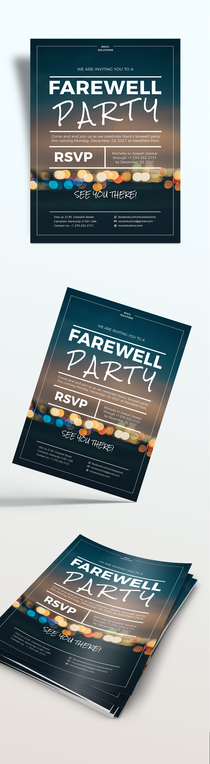 Farewell Party Flyer Template Free Professional Busin - vrogue.co