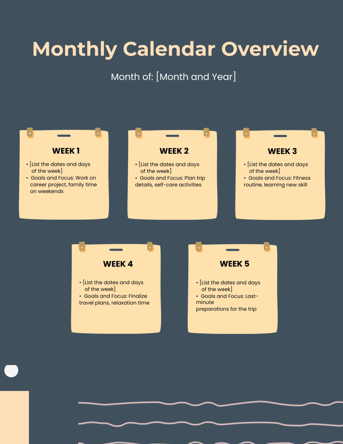 Free Personal Planner Template to Edit Online
