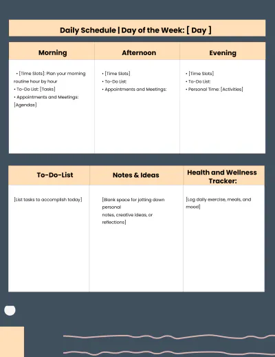 Free Personal Planner Template to Edit Online
