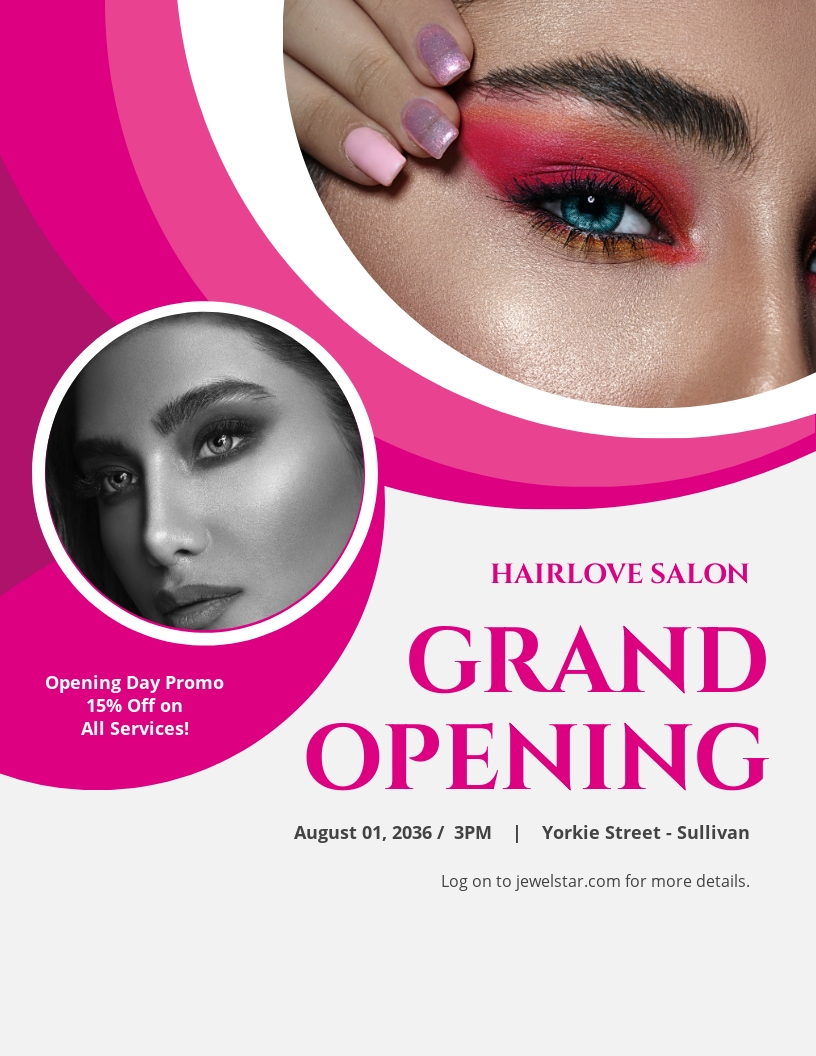 Hair Salon Grand Opening Flyer Template Free Google Docs My XXX Hot Girl