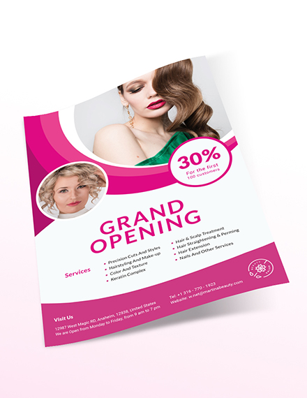 hair salon grand opening flyer template word psd nail salon grand opening flyers