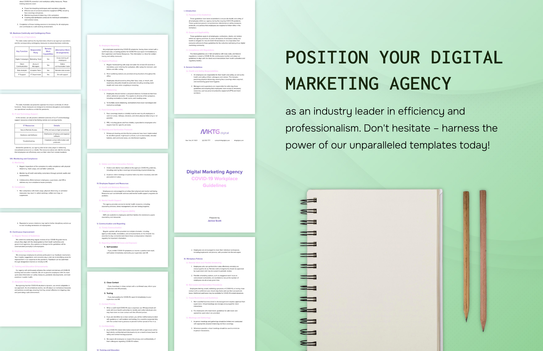 Digital Marketing Agency COVID-19 Workplace Guidelines Template