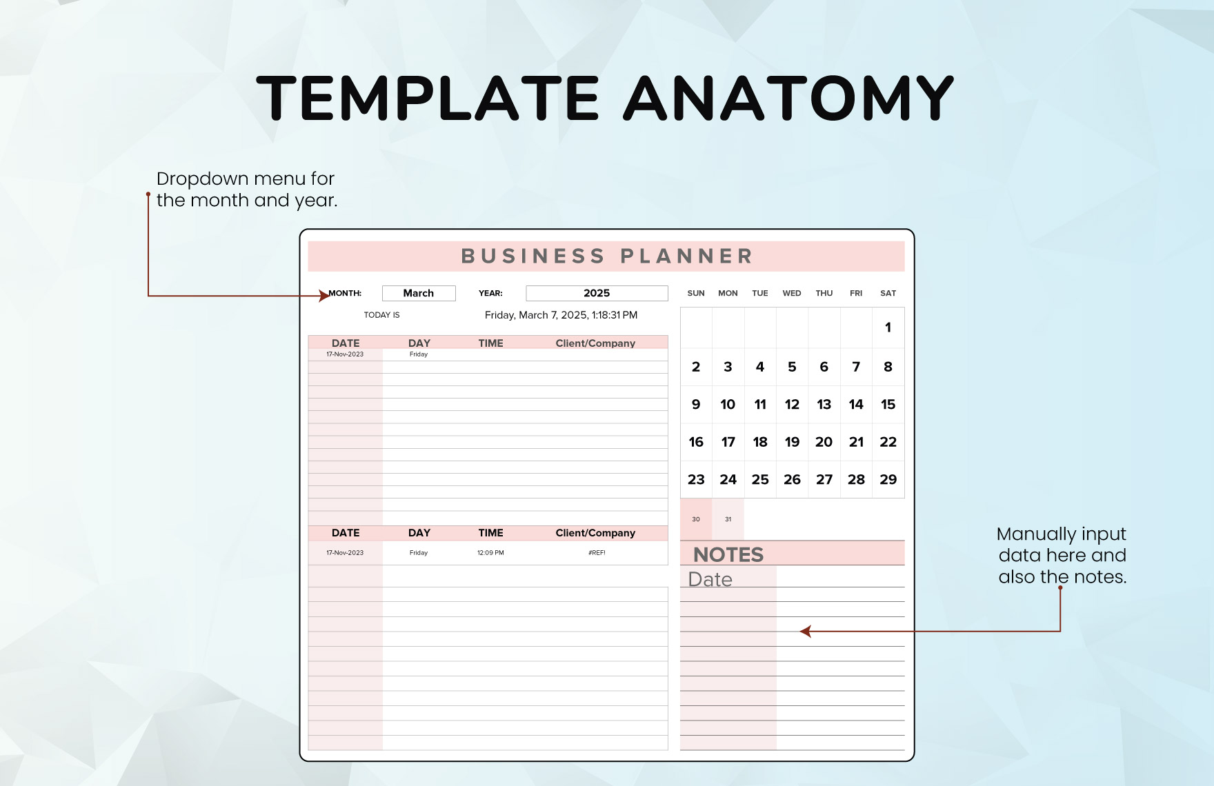 Business Planner Template