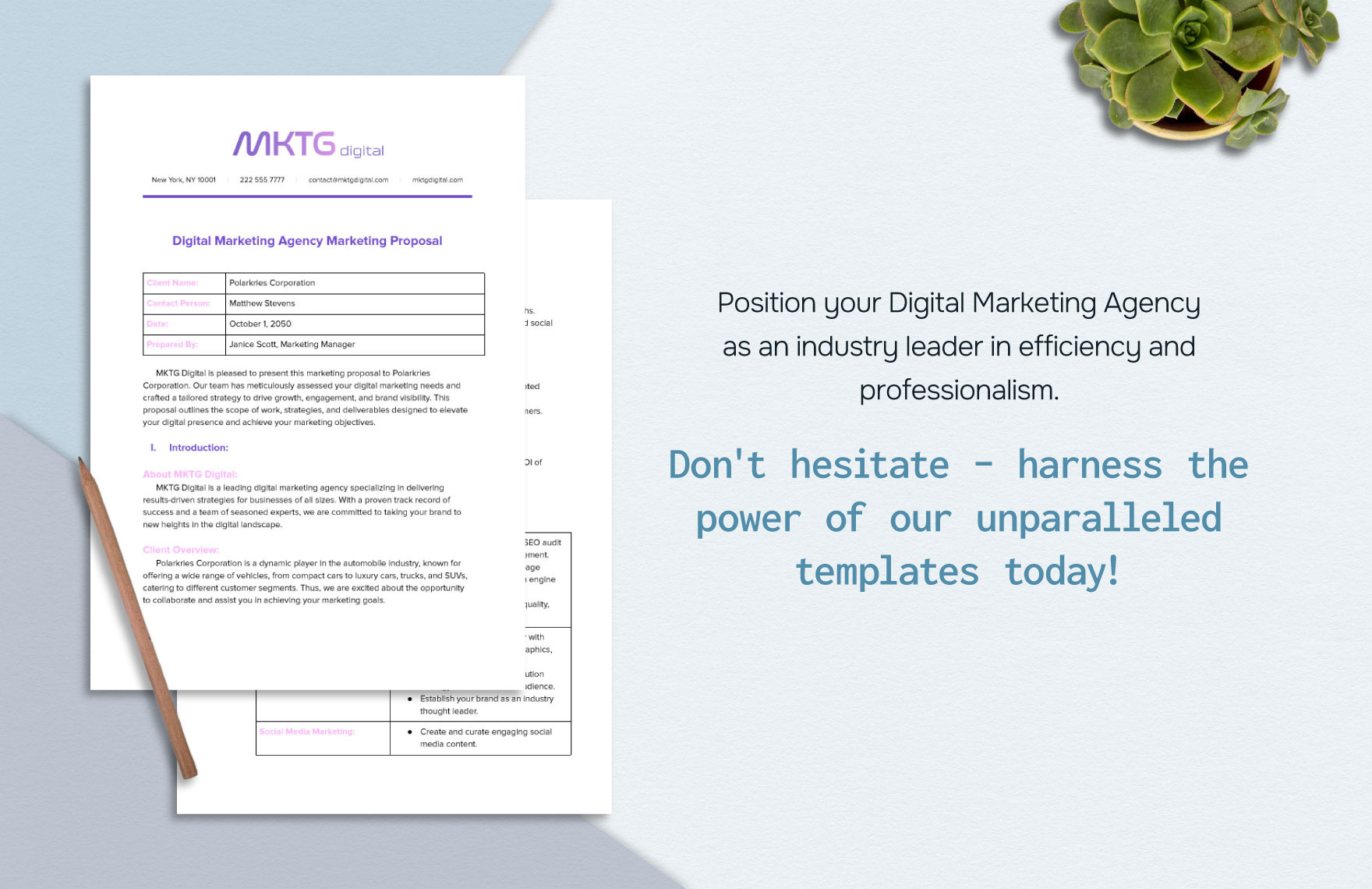 Digital Marketing Agency Marketing Proposal Template