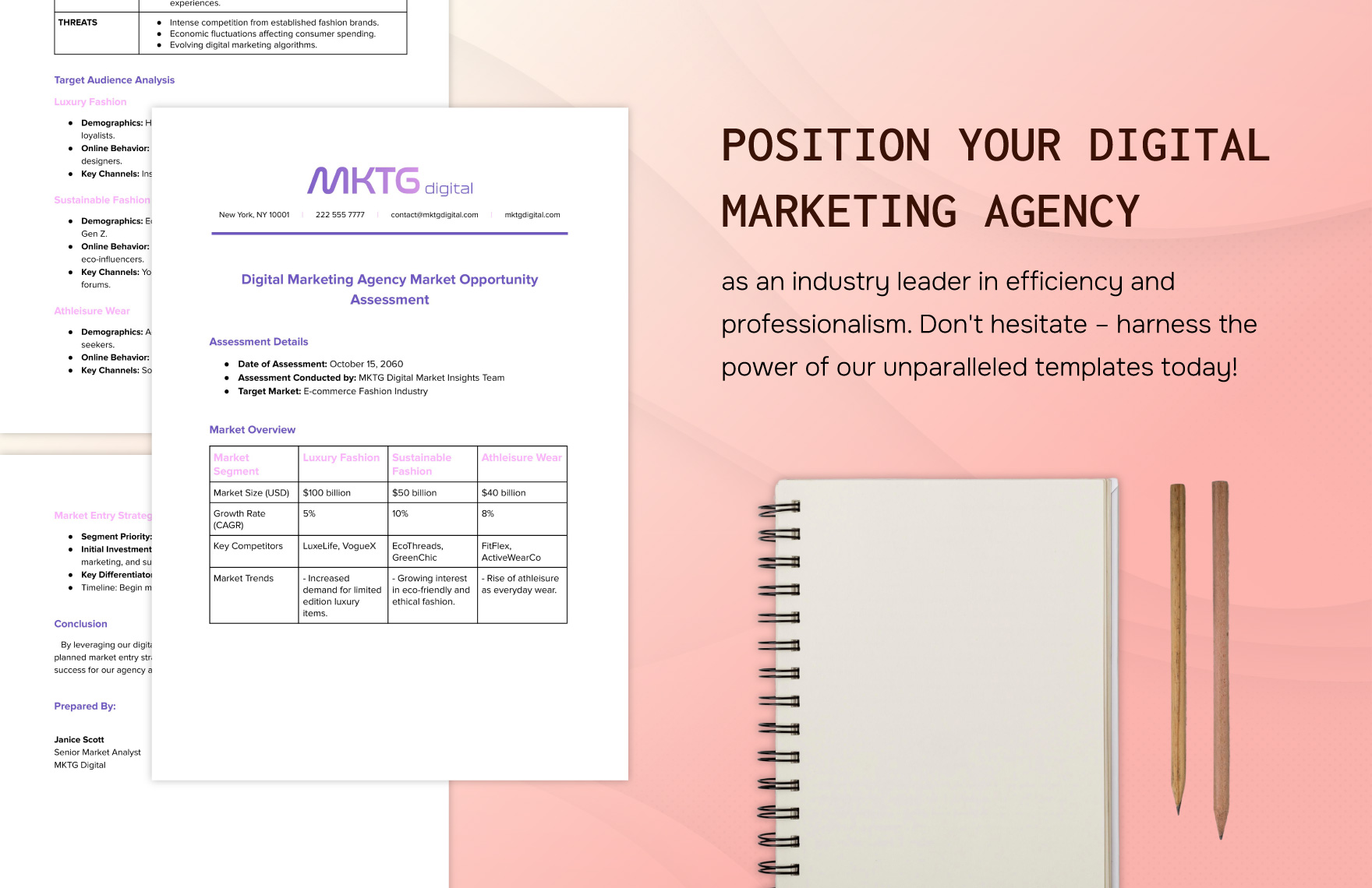 Digital Marketing Agency Market Opportunity Assessment Template