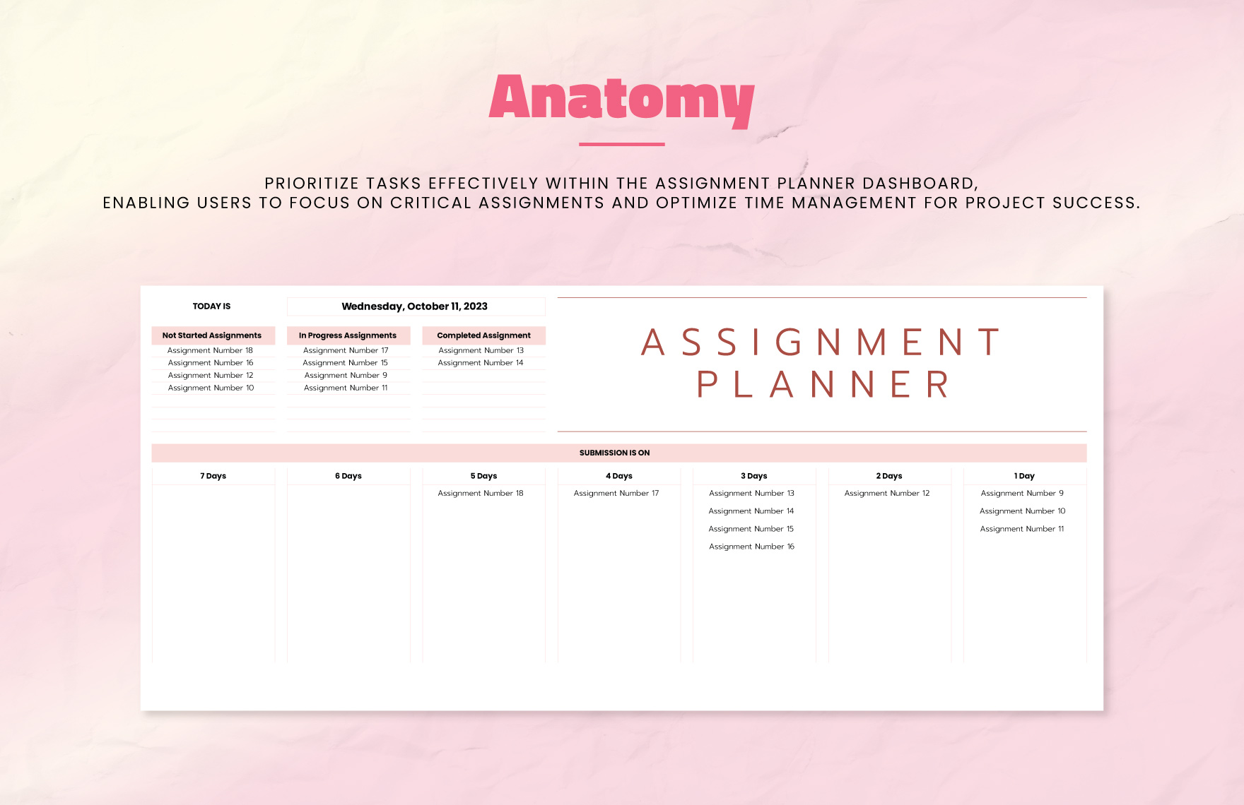 Assignment Planner Template
