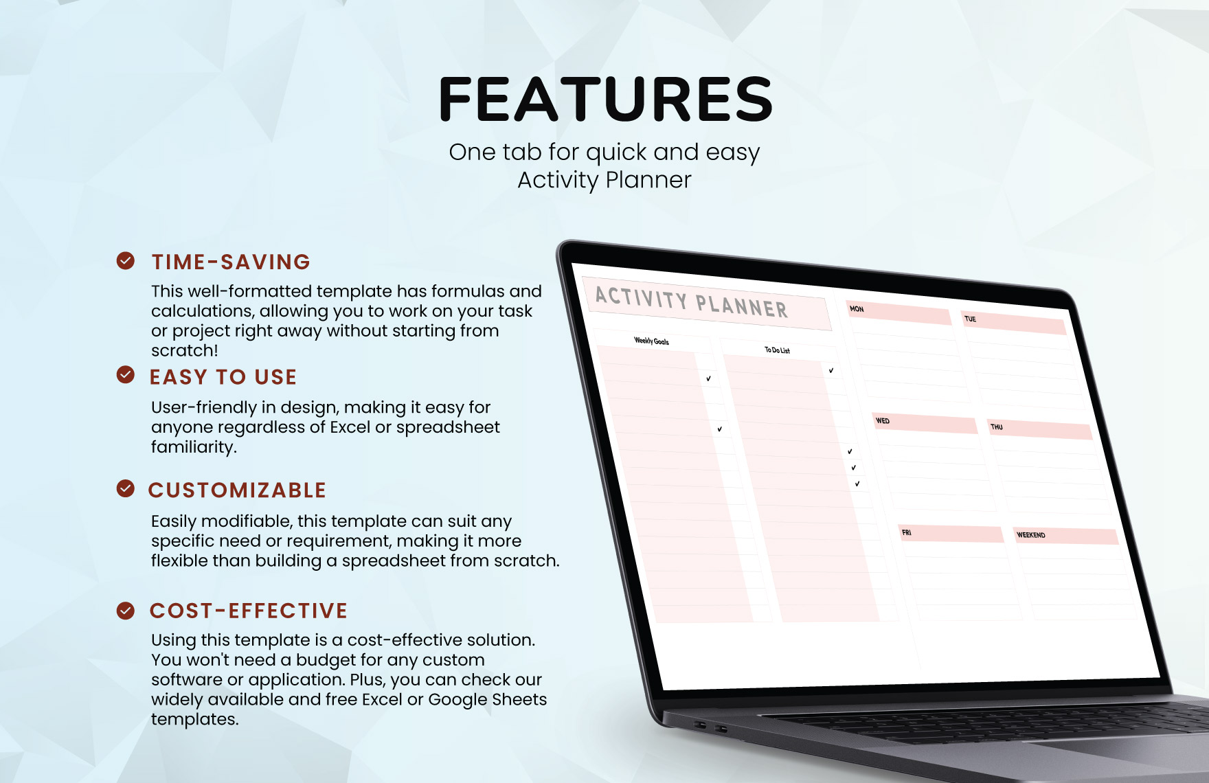 Activity Planner Template