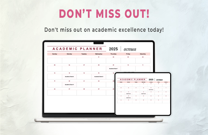 Academic Planner Template