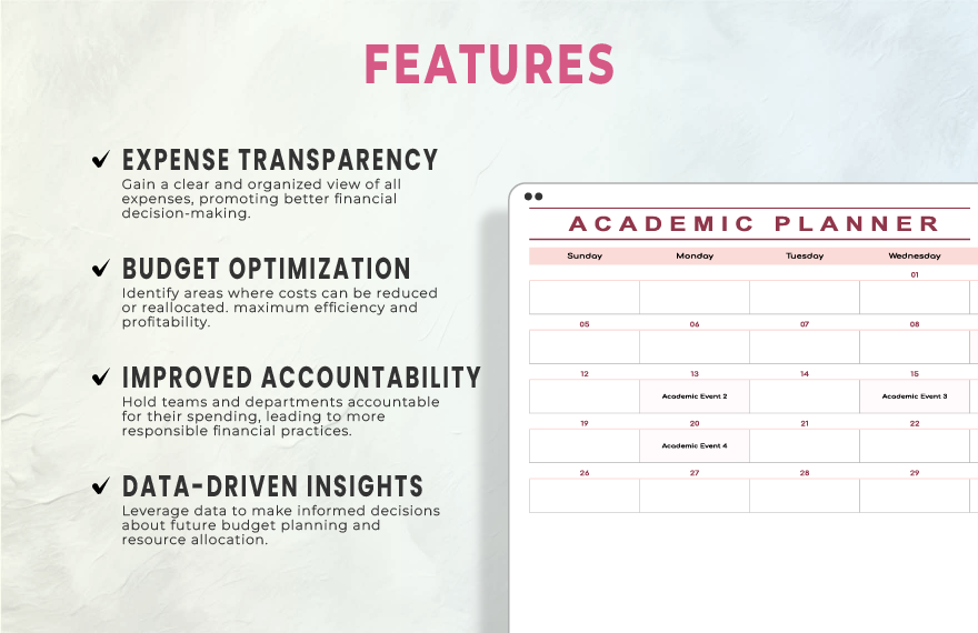 Academic Planner Template