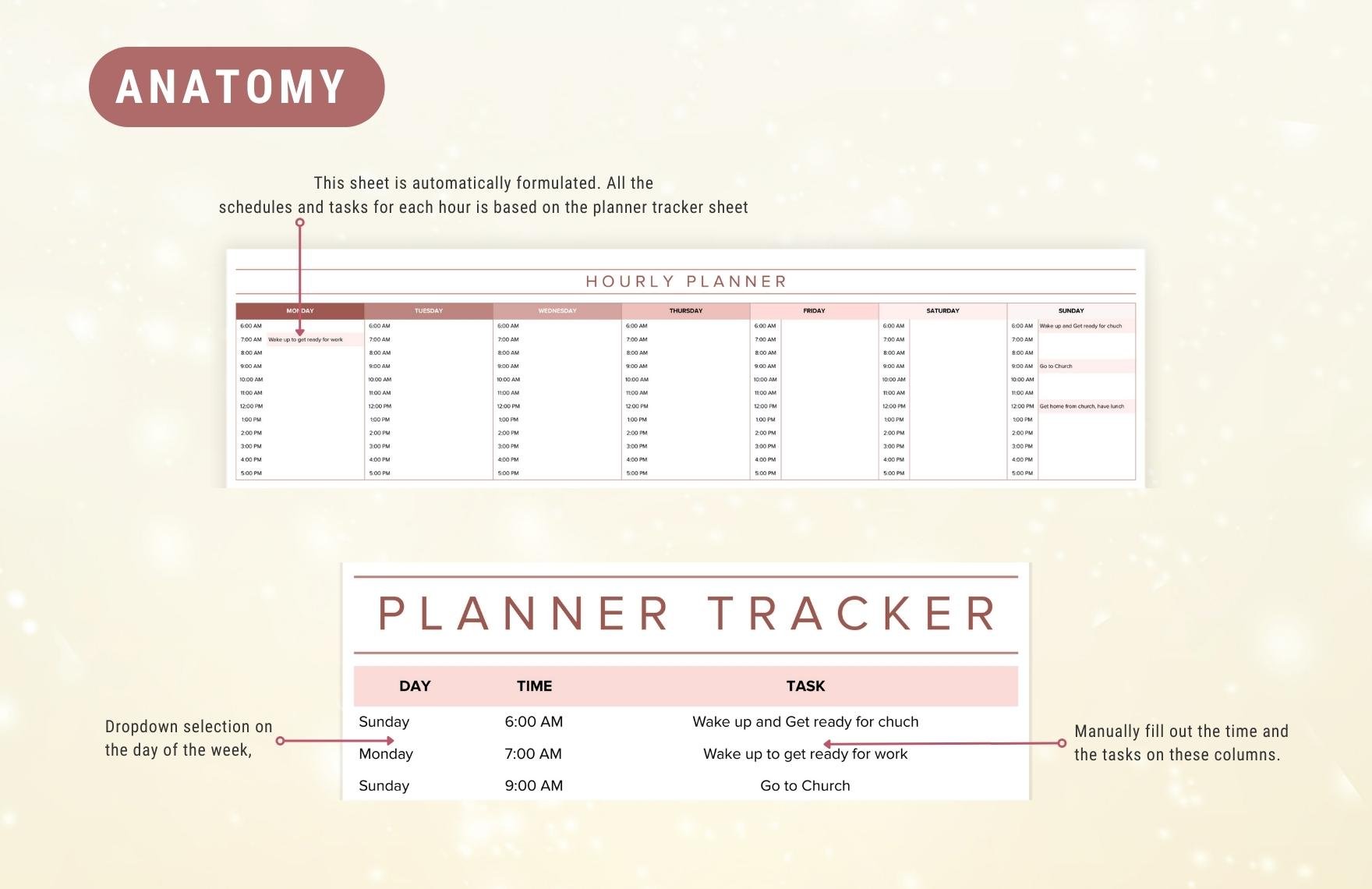 Hourly Planner Template