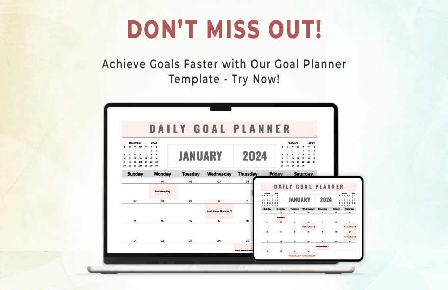 Goal Planner Template