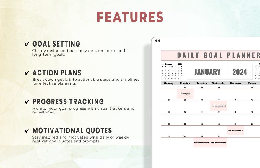 Goal Planner Template