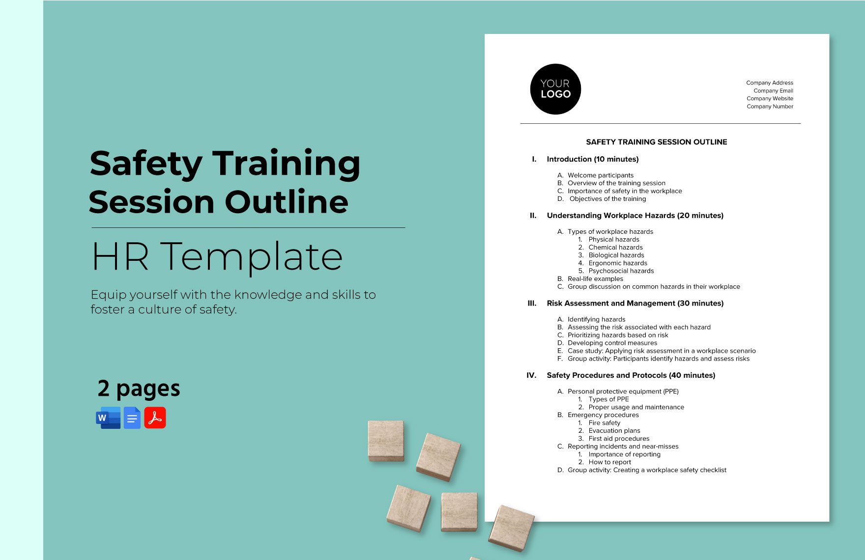 Safety Training Session Outline HR Template