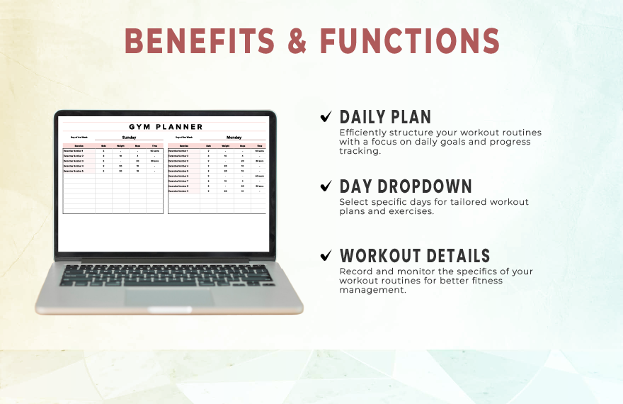 Gym Planner Template