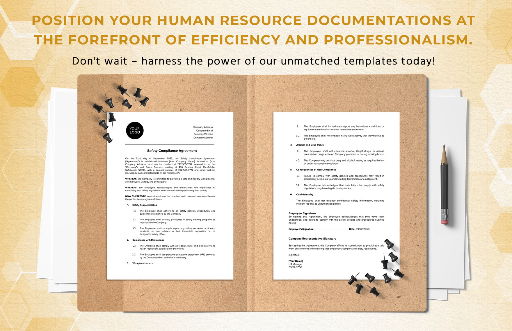Safety Compliance Agreement HR Template