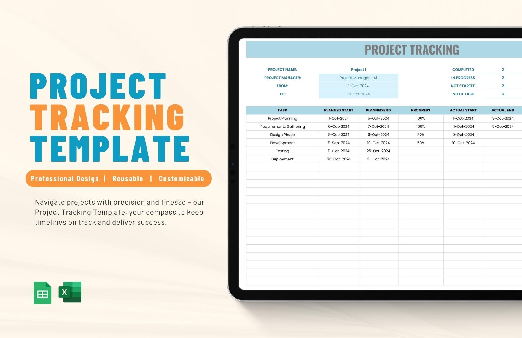 Project Tracking Template