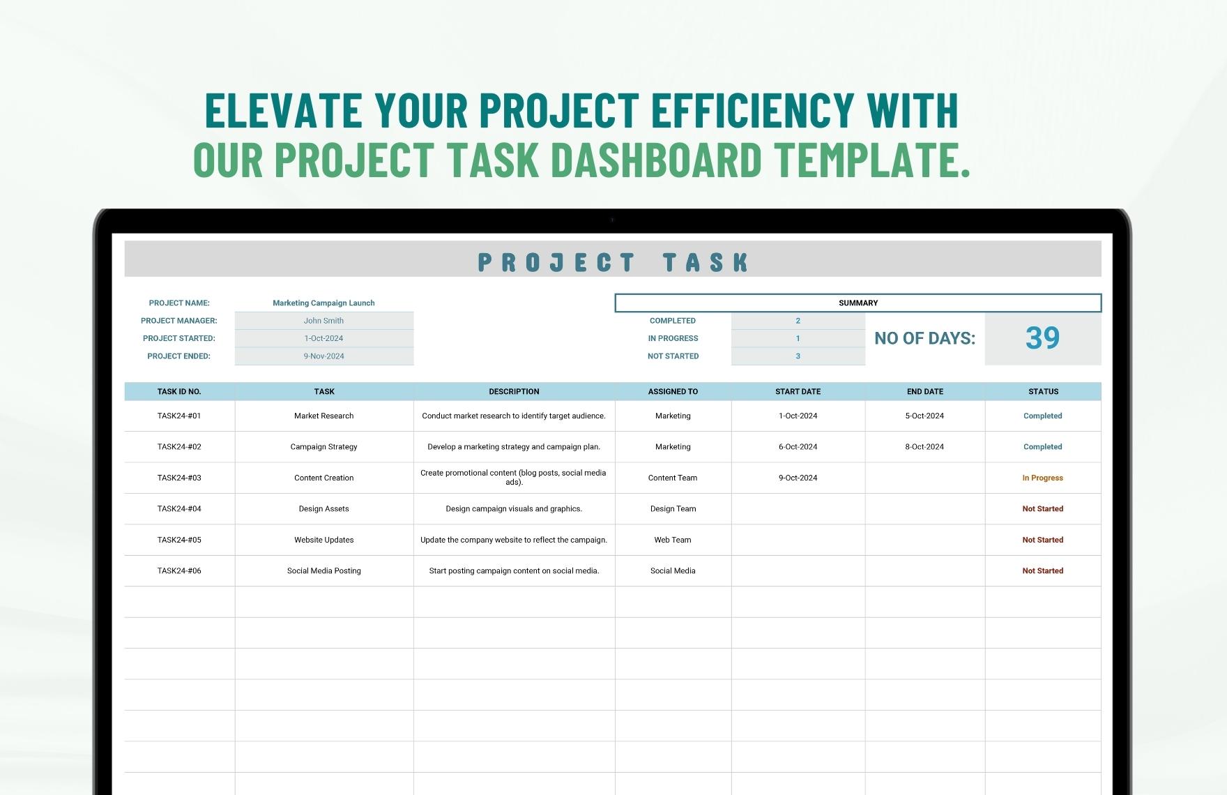 Project Task Template