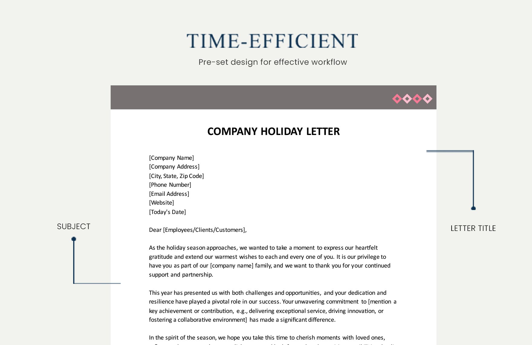 Company Holiday Letter