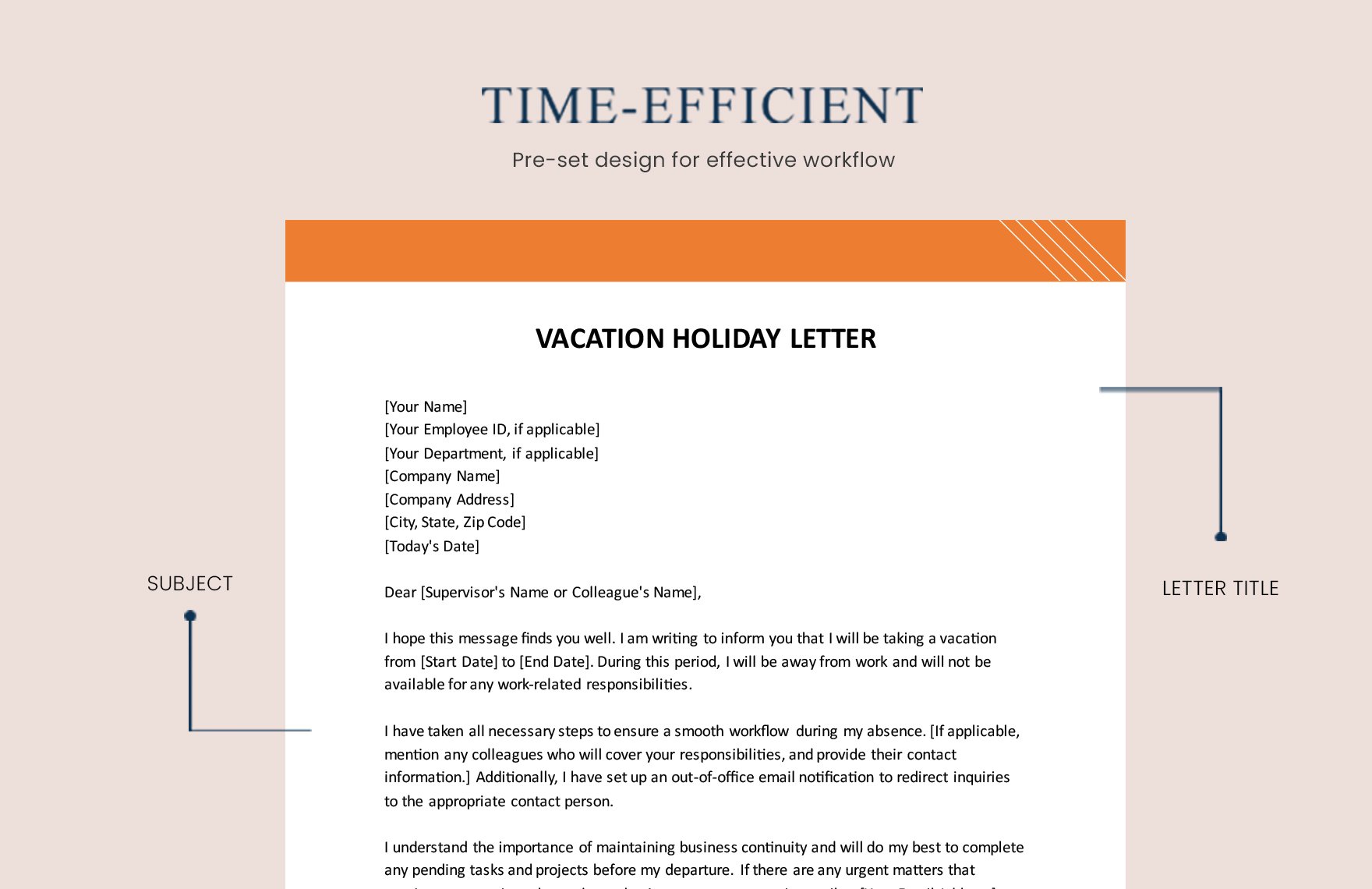 Vacation Holiday Letter