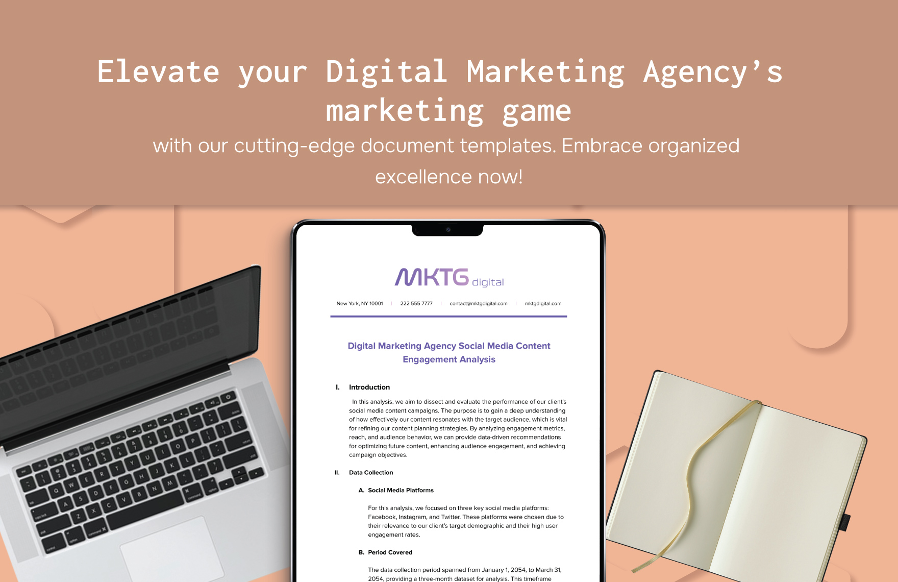 Digital Marketing Agency Social Media Content Engagement Analysis Template