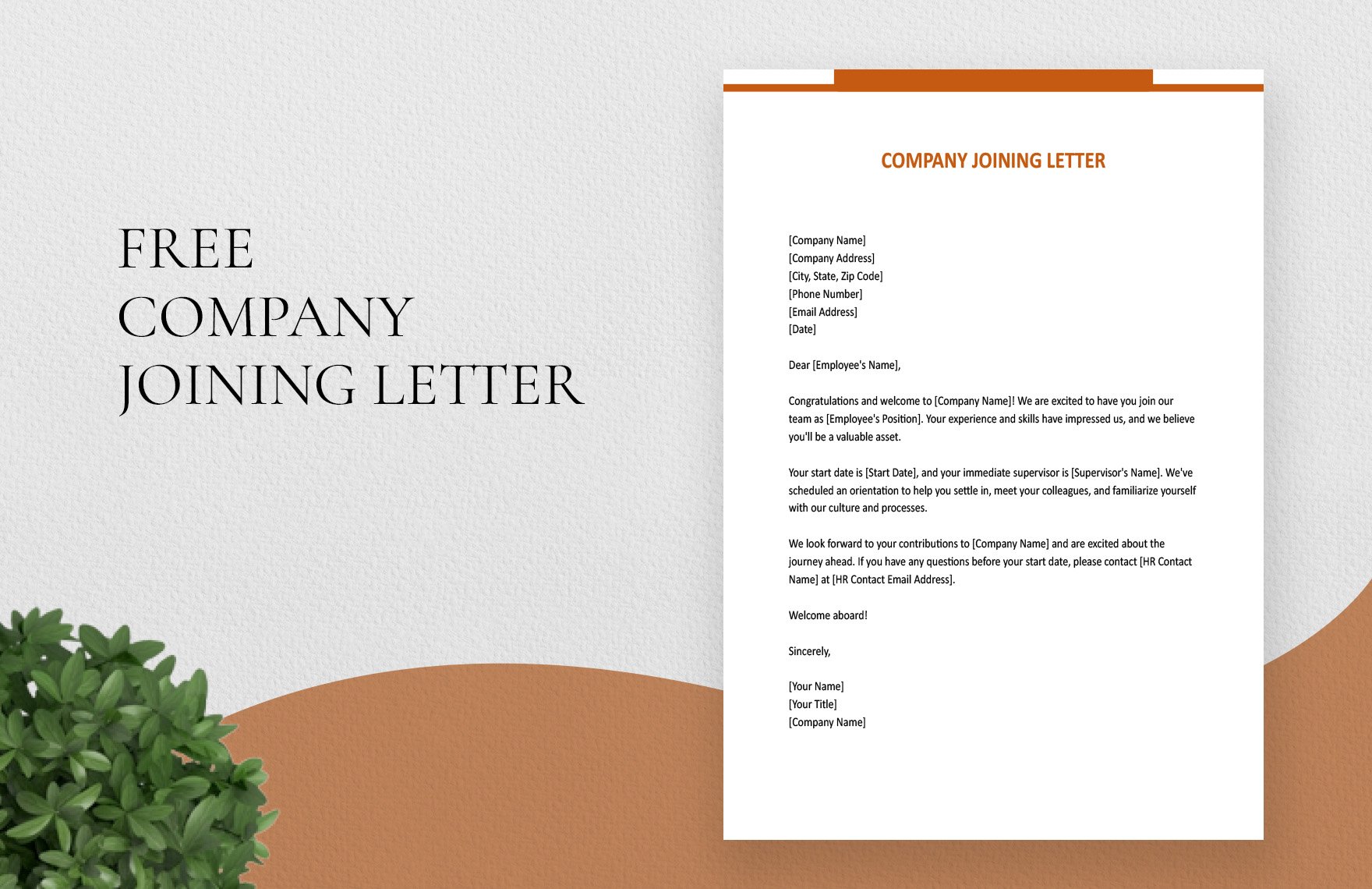 Company Joining Letter in Word, Google Docs
