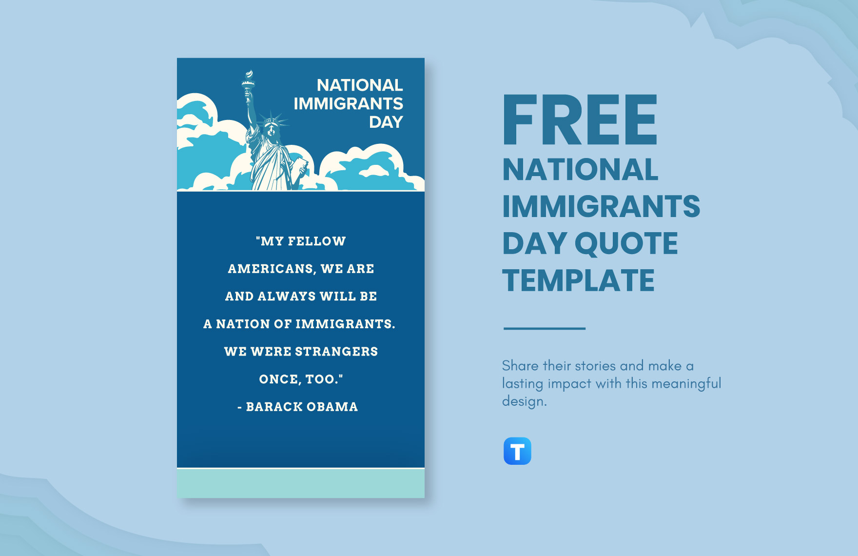 National Immigrants Day Quote Template