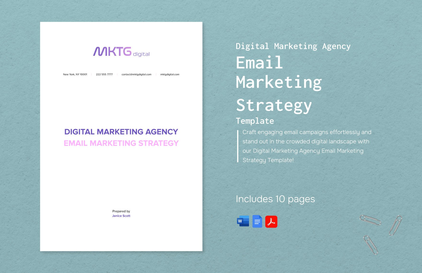 Digital Marketing Agency Email Marketing Strategy Template