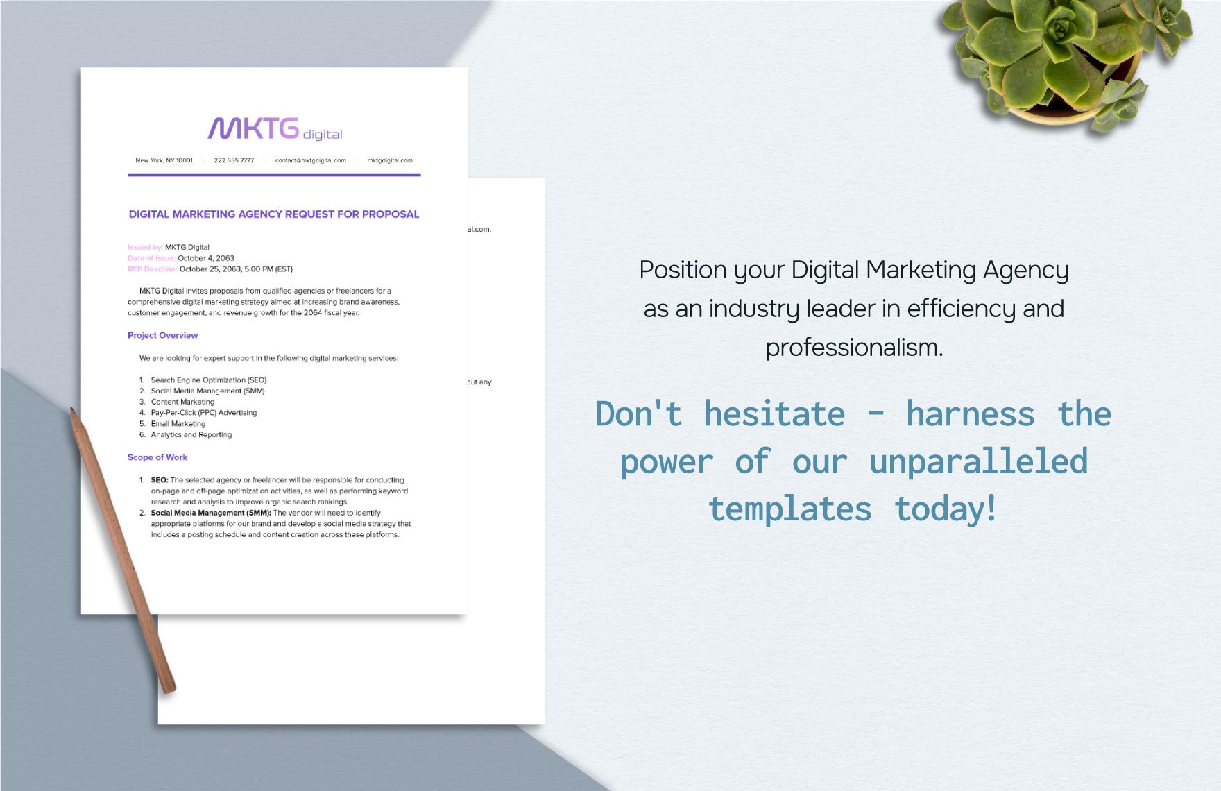 Digital Marketing Agency Request for Proposal (RFP) Template