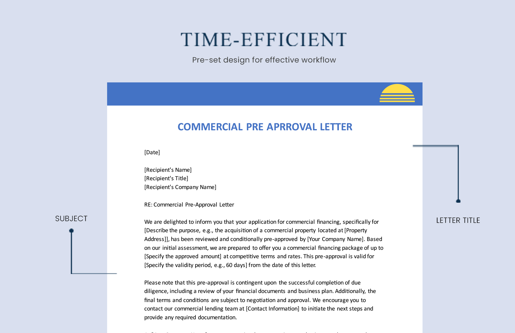Commercial Pre Approval Letter