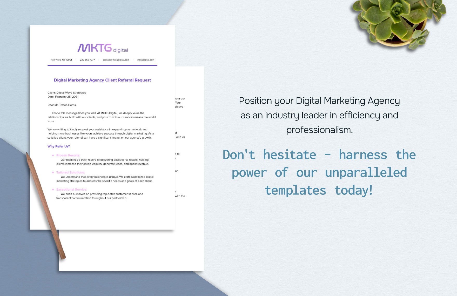 Digital Marketing Agency Client Referral Request Template