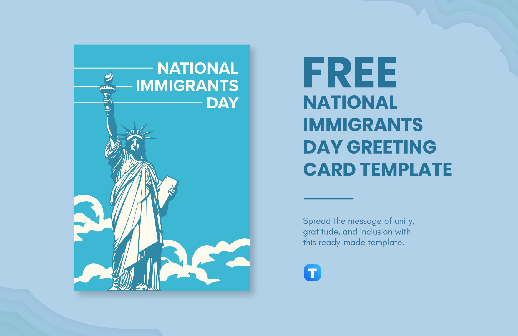 National Immigrants Day Greeting Card Template