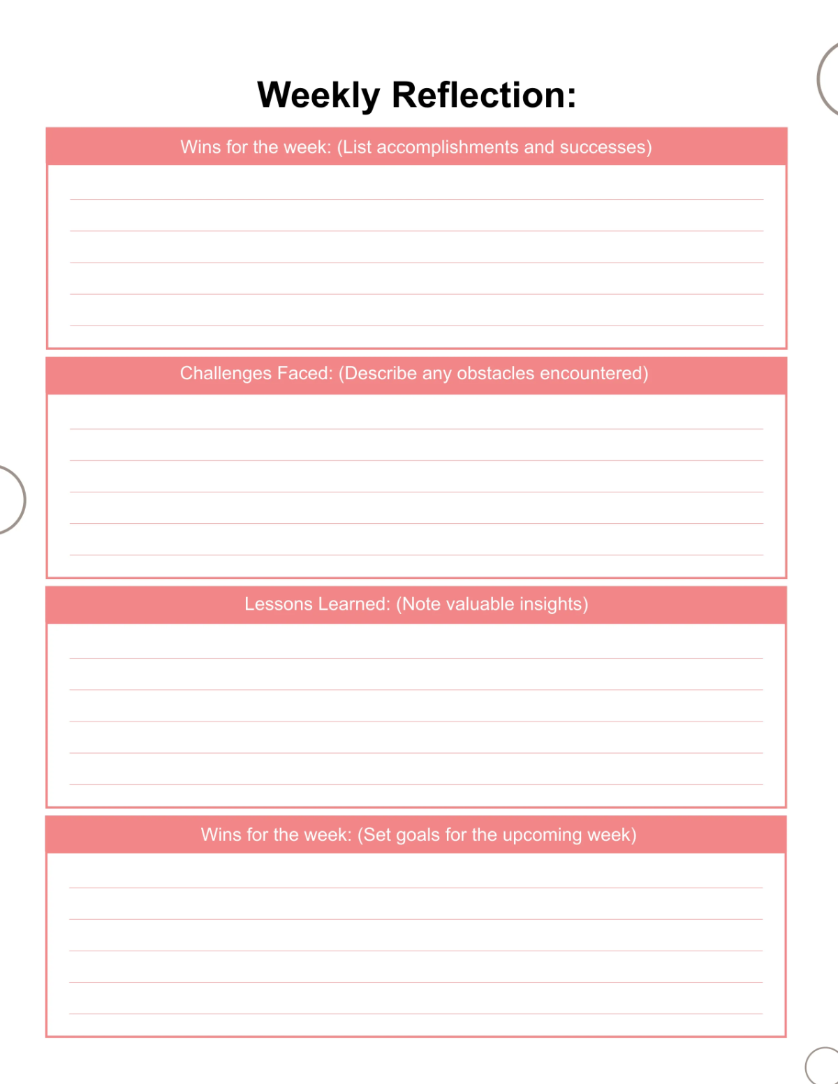 Free Printable Planner Template to Edit Online