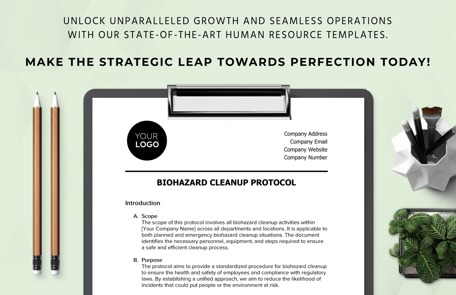 Biohazard Cleanup Protocol HR Template