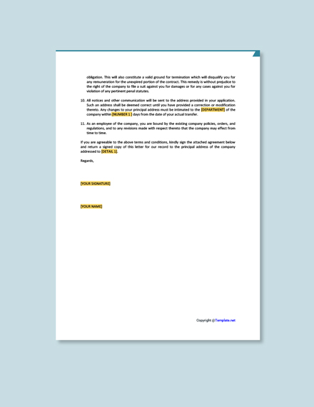 Appointment Letter for Contract Employee Template - Google Docs, Word ...