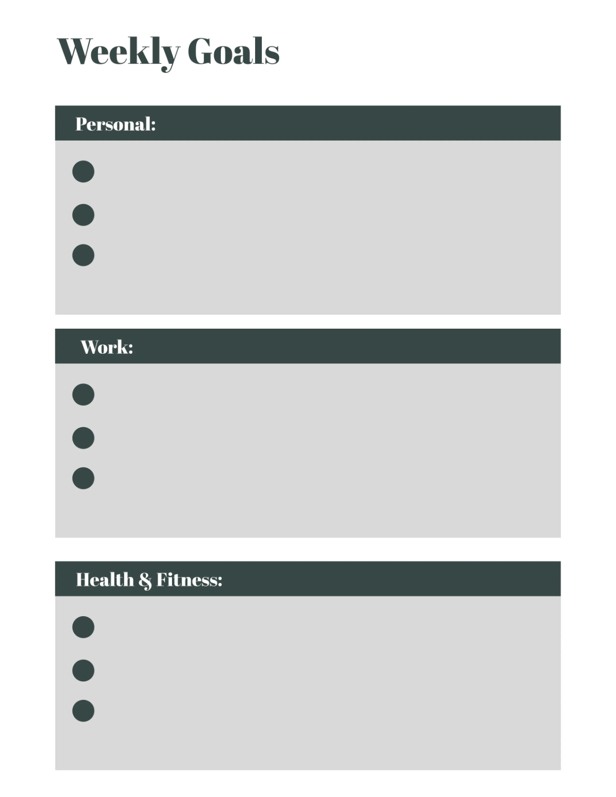 Free Planner Template to Edit Online