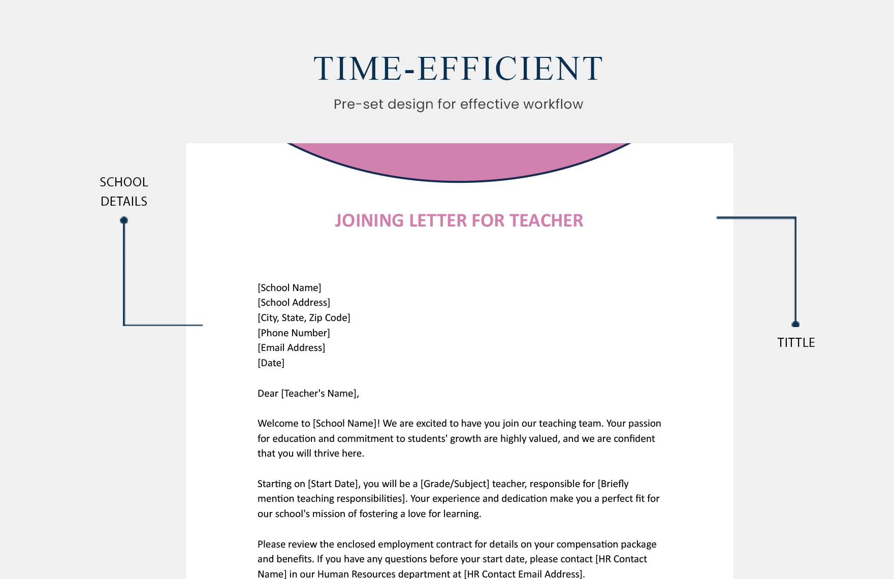 Joining Letter For Teacher